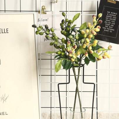 1 Sztuczna łodyga jagód, Sztuczna łodyga jagód, Zbieranie jagód na Boże Narodzenie Sztuczne kwiaty, Rekwizyty do zdjęć do domu, ogrodu, biura, dekoracji na przyjęcie, wystroju pokoju, wystroju domu, wystroju kuchni, wystroju weselnego, dekoracji stołu, centralnych elementów, wystroju biura, wystroju ogrodu, wystroju zewnętrznego