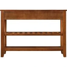 GFDRHJUY  Console Table Sofa Entryway Side Table Furniture With 2 Drawers And 2 Bottom Shelves For Living Room Home Decor, 42" W X 13.78" D X 30" H - 棕色 - 查看 6