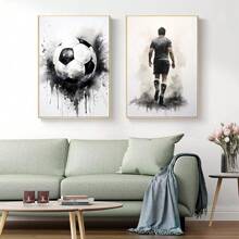 1 tấm áp phích nghệ thuật treo tường Pop Watercolor Graffiti Football Shoes Canvas Painting Modern Art Poster Inspirational Wall Picture Men Boy Living Room Home Decor Canvas, Không khung - Nhiều màu - Xem 6
