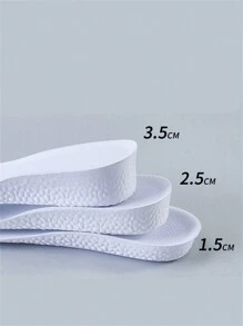 1 para wkładek sportowych zwiększających wzrost unisex, amortyzujących, oddychających, odprowadzających pot, pełnowymiarowych, miękkich wkładek do butów - Kolor biały podnosi się o 3,5cm - Zobacz 3
