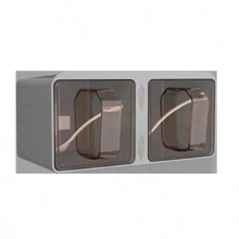 Bộ giá đựng gia vị, hộp đựng gia vị treo tường, lọ đựng muối, tiêu, gia vị. - Xám - Xem 2
