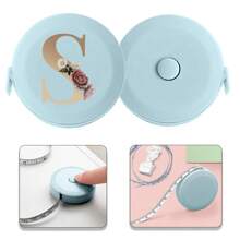 150cm/59in Mini Retractable Tape Measure, Dual Scale Flexible Sewing Ruler With Metallic Letter Pattern, Portable Clothing Measurement Tool Accessory - Blue - View 23