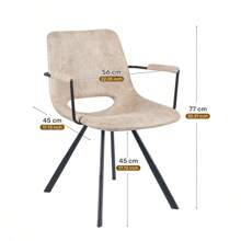 Nalupatio 2-Piece Dining Chair Set, Medieval Modern Dining Chair, Suitable For Dining Rooms, Living Rooms, And Reception Rooms - 米色 - 查看 6