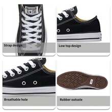 Converse Chuck Taylor All Star Canvas Shoes, Breathable Casual Sneakers, Unisex - 101001 - View 6