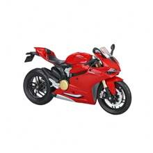 Burago 1:12 DUCATI 1199 PANIGALE Motorcycle Model With Base Motorcycle Racing Collection Desktop Ornaments New Year Birthday Christmas Gift For Kids
