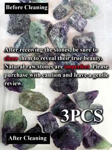 QYDCX Natural Rough Rainbow Fluorite Raw Crystal Stones, Mineral Specimen Gemstone, Multi-Color Fluorite Gemstones For Wire Wrapping, Tumbling, Lapidary, Chakra Healing, Reiki, Good Luck, Aquarium/Home Fish Tank Decorative Bonsai Flower Pot Decorations, Jewelry Making And Home Decor - Unique Personalized Style Accessories - Classic - View 9