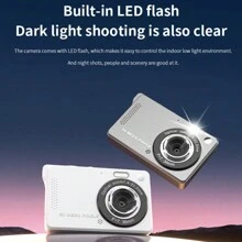 LARMCAM 2.4 Inch Digital Camera: 48MP, 16X Digital Zoom, Compact Digital Camera, Suitable As Christmas Gift, Memory Card Not Included