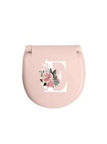 1pc Pink Sewing Tool Box With Pink Floral White Letters A-Z, Perfect Gift For Beginners Sewing: 1 Portable Mini Sewing Set - Foldable, Diy Sewing Supplies And Accessories, Suitable For Travelers And Emergency Clothing Fixators, Mini Needle Box Portable Small Needle Bag Sewing Tool Combination Set Hotel Supplies