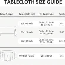 1/2pcs Round Tablecloth, 59.84inch, Polyester Fabric Tablecloth, Stain & Wrinkle Resistant, Washable, Suitable For Wedding, Birthday Party, Reception, Banquet, Black