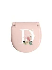 1pc Pink Sewing Tool Box With Pink Floral White Letters A-Z, Perfect Gift For Beginners Sewing: 1 Portable Mini Sewing Set - Foldable, Diy Sewing Supplies And Accessories, Suitable For Travelers And Emergency Clothing Fixators, Mini Needle Box Portable Small Needle Bag Sewing Tool Combination Set Hotel Supplies