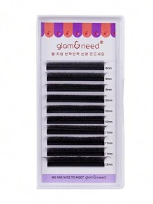 10 fileiras de Cílios Postiços Glam&Need com Formato de Flor Automático, Volume, Bloom 3D, Pré-fabricado, Fans Naturais, Macios, Luz, Cílios Individuais Densos Falsos de Vison