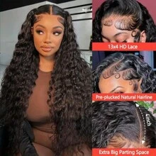 bling hair 180% densité 13x6 13x4 HD vague profonde sans colle dentelle frontale perruque de cheveux humains brésilien pré plumé 30 34 pouces 4x4 dentelle fermeture perruques