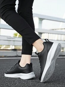 女士时尚轻便运动鞋 - 简约设计、透气舒适、系带牢固