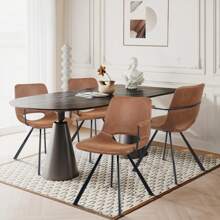 Nalupatio 2-Piece Dining Chair Set, Medieval Modern Dining Chair, Suitable For Dining Rooms, Living Rooms, And Reception Rooms - Brun - Visa 1