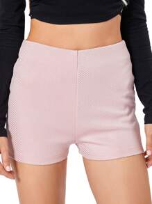 Women Shiny Rhinestone Shorts Sparkly High Waist Summer Short Pants For Beach Nightclub Streetwear - 粉色 - 查看 2