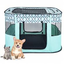 Foldable Pet Playpen Portable Dog Cat Playpen Soft Portable Dog Crate Outdoor/Indoor Exercise Kennel Dog Cage For Pets