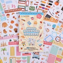 30Sheets/1213Pcs Scrapbook Stickers Cute Decals Fantasy Paper Stickers Book Different Patterns Decorative Material Aesthetic Stickers Multi-Element School Supplies For Cups Laptops Planners Journaling Supplies DIY Art Craft Planner Notebook Envelope Paper