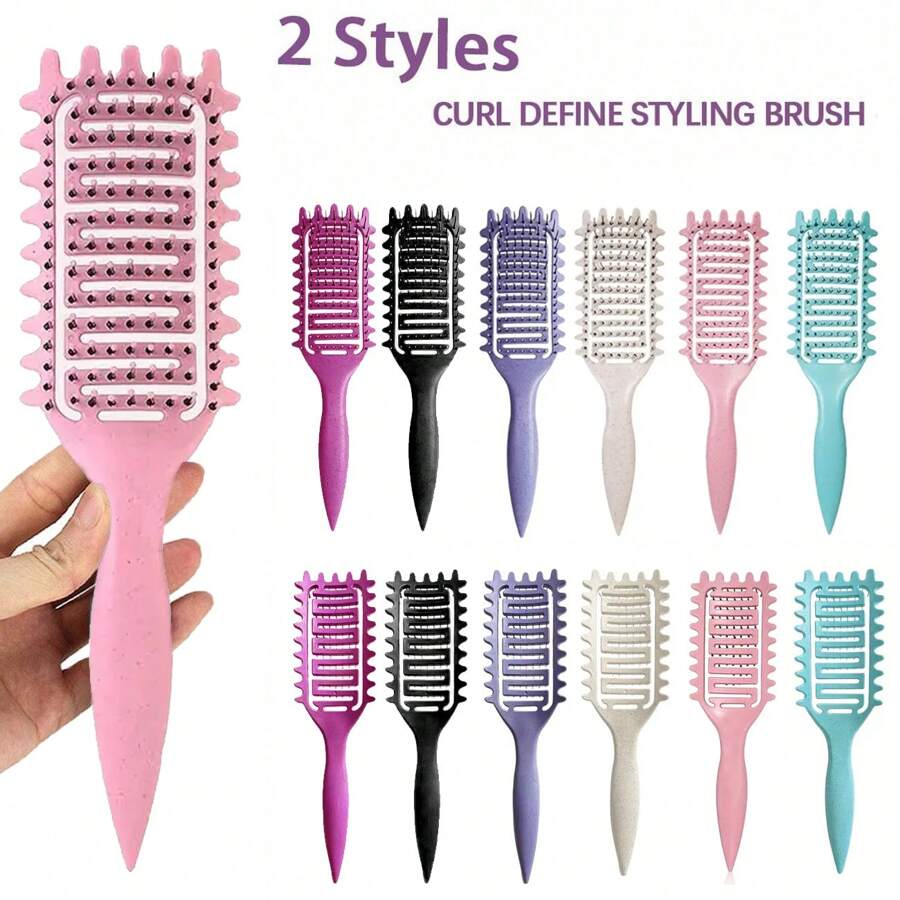 Lược chải tóc xoăn có lỗ thông hơi, Lược chải tóc xoăn, tạo kiểu và định hình tóc xoăn cho phụ nữ - Nhiều màu - Xem 1
