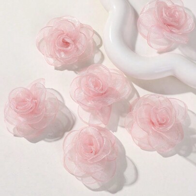 5pcs Artificial Flower Decoration Accessories DIY Crafting Material For Hairpin And Bag Decor