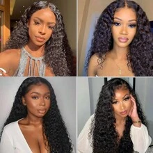 CEXXY Perruques brésiliennes bouclées Remy en cheveux humains, 30 pouces, avec dentelle transparente profonde, pour femmes, 13x6, 360 degrés, HD