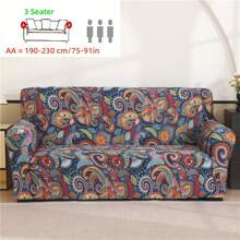 [Fashion Essential] Bohemian Style Sofa Cover, Stretchy Fabric, Renew Your Home, Suitable For All Seasons, Ideal For Home, Outdoor, Office, Parties, Hotels, Holiday Gift, Seasonal Switch Gifts Birthday Graduation Couch Cover Sofa Covers Room Decor Living Room Decor - Multicolor - View 14