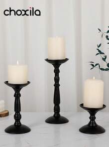 choxila 1 件复古铸铁烛台，家居装饰烛台，黑色，万圣节，房间装饰物品，节日礼物，适用于客厅、卧室、派对用品 - 燭台 - 查看 6