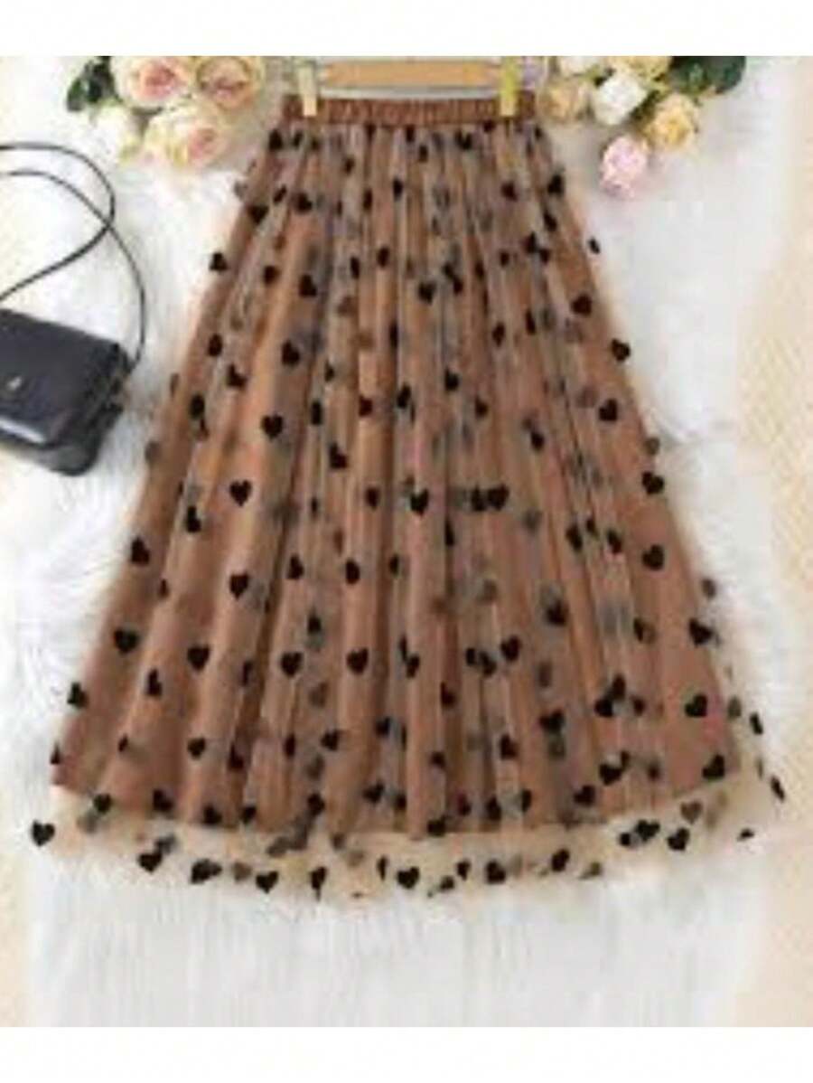 Linda Falda De Tul - Camel - Ver 1