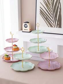 1 Stück mehrstöckige Kuchenplatte, Präsentationsständer für Desserts, Süßigkeiten, Party- und Hochzeitsdekoration