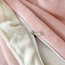 Comfortable Velvet Bedding Comforter Set,Soft Brushed Microfiber Reverse For Bed In A Bag Cozy Velvet Comforter Sets,All-Season Home Textile,Duvet Cover Set With Sham For Twin,Queen Size,Christmas New Year Holiday Gifts - Dusty Pink - View 7