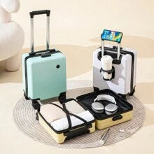 Petite valise de 14 pouces 20*30*40cm, bagage à main de trolley, bagage à main pour les compagnies aériennes léger et à code, valise rigide