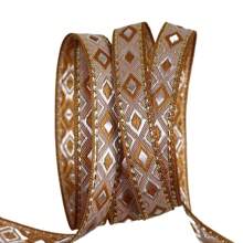 12mm Width Vintage Embroidered Jacquard Ribbon Trim DIY Sewing Knitting Accessory For Clothes And Bags