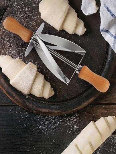 1pc Croissant Slicer, Stainless Steel Croissant Cutting Wheel