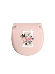1pc Pink Sewing Tool Box With Pink Floral White Letters A-Z, Perfect Gift For Beginners Sewing: 1 Portable Mini Sewing Set - Foldable, Diy Sewing Supplies And Accessories, Suitable For Travelers And Emergency Clothing Fixators, Mini Needle Box Portable Small Needle Bag Sewing Tool Combination Set Hotel Supplies
