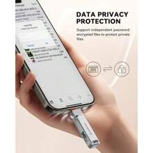 256GB MFi Certified USB C Flash  High-Speed USB C Memory Stick For IPhone IPad Android PC Photo Storage - Silver-512GB - View 4