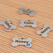 Customized Pet ID Tag With Engraving, Double-Sided Personalized Dog Name And Contact Info Label, Lovely Anti-Lost Dog Tag Cat Tag