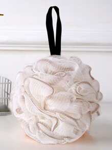 3-Color Floral Luxury Large Shower Loofah, Soft Cute Bathing Ball Girl Exfoliating Sponge Bathtub Accessories