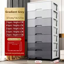 5/4/3/2/1 Drawer Style Storage Cabinet, Narrow Gap Side Shelf Unit, Multi-Layer Plastic Bedside Cabinet, Bathroom