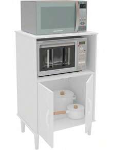 MOBI Alacena de Madera Modelo Ámsterdam Color Blanco Largo 58 cm Mueble de Cocina Horno Microondas - 1 - Ver 4