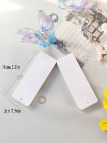 60Sheets/Set Kraft Paper Card Blank Business Card Message Thank You Card Label Bookmark Learning Cards Doodle Bookmark Ancient Style Bookmark Paper Blank Paper With Holes Hand-Painted Cards Creative DIY Material Package Student Note Handwritten Card,School Supplies,Back To School