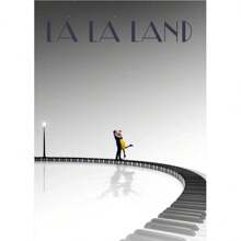 1PC Vintage La La Land Music Movie Poster Canvas Painting City Of Stars Modern Wall Art For Living Room Home Decoration No Frame