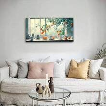 Framed Canvas Wall Art Poster Vintage Wall Art Print Oranges On Table - Artful Home Decor For Living Room, Bedroom, Bathroom, Office - Wrapped Framed Canvas - View 4