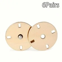 6 piezas de botones metálicos cosidos a mano, botones redondos invisibles para abrigo, chaqueta - Multicolor - Ver 15