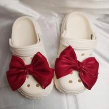 2pcs/Set Bow Design Elegant Decorative Shoe Clips, Colorful, Shiny & Charming For Holidays Like Valentine's Day, Lovely Gift (Shoes Not Included), Summer Sandals Accessories