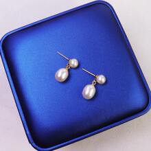 White Freshwater Droplet Pearl S925 Silver Ear Nail Suitable For Daily Wear By Women - White - View 3