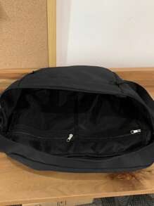 Casual Chest Bag, Couples, Fashion Shoulder Crossbody Bag, Large Capacity, Nylon, Black, White, Multi-Layer Messenger Bag, Sling Bag Travel Essentials Holiday Essentials Bag For Men Fanny Pack Bags Men Summer Back To School The Sporty Life Belt Summer Bag Springbreak Vacation Bag Pack Belt Bag Waist Bag School Supplies Belts New Life Items For Students Men Essentials Side Bag Graduation Small Bag For Men Body Bag For Men Belt Bag For Men Hiking Accessories - Multicolor - View 9