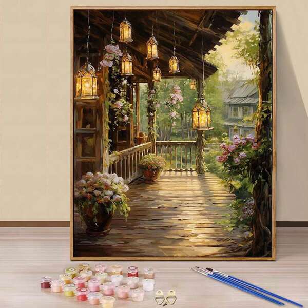 Paint By Numbers Kit For Adults - 16x20" Canvas, Easy Acrylic Painting Set With Brushes & Paints - Perfect For Home Decor & Gifts On Birthdays, Father's Day, Christmas, Mother's Day Graduation