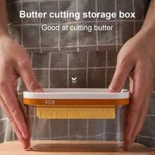 ANPHON Rectangular Butter Dish With Cutter, Butter Keeper Storage Box Container Plastic Butter Cutter Box Baking Tools For Easy Cutting - White - View 7