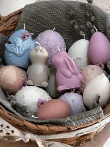 1 Bucată De Formă De Silicon Pentru Lumânări Ouă De Paște, Săpun Artizanat Cu O Temă De Visare, Decoratiuni DIY Cu Forme Asimetrice De Paște - Potrivită pentru decorarea casei, șeminee, camere de zi, decorațiuni de centru, birouri, cadouri de Ziua Îndrăgostiților, seturi de lumânări, lumânări aromaterapie, cadouri pentru prieteni, cadouri pentru femei