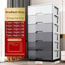 5/4/3/2/1 Drawer Style Storage Cabinet, Narrow Gap Side Shelf Unit, Multi-Layer Plastic Bedside Cabinet, Bathroom