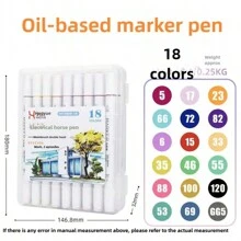 Set de stylos-feutres à double pointe à base d'huile - 12 couleurs/18 couleurs/24 couleurs/36 couleurs/48 couleurs en option. Indispensable pour les carnets de dessin, avec des couleurs vives, un séchage rapide, imperméable et résistant à la décoloration. Conception professionnelle, convient pour les cahiers, les bandes dessinées, le graffiti, le design, l'écriture, le marquage. Long-lasting et durable, livré avec un boîtier de rangement portable transparent. Sans danger pour les enfants. Un cadeau créatif idéal pour la rentrée scolaire